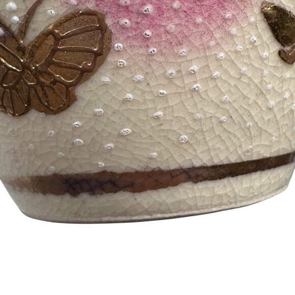 Vintage Satsuma Style Moriage Lidded Ginger Jar 4.5" Unsigned Japanese Decor - Picture 11 of 11